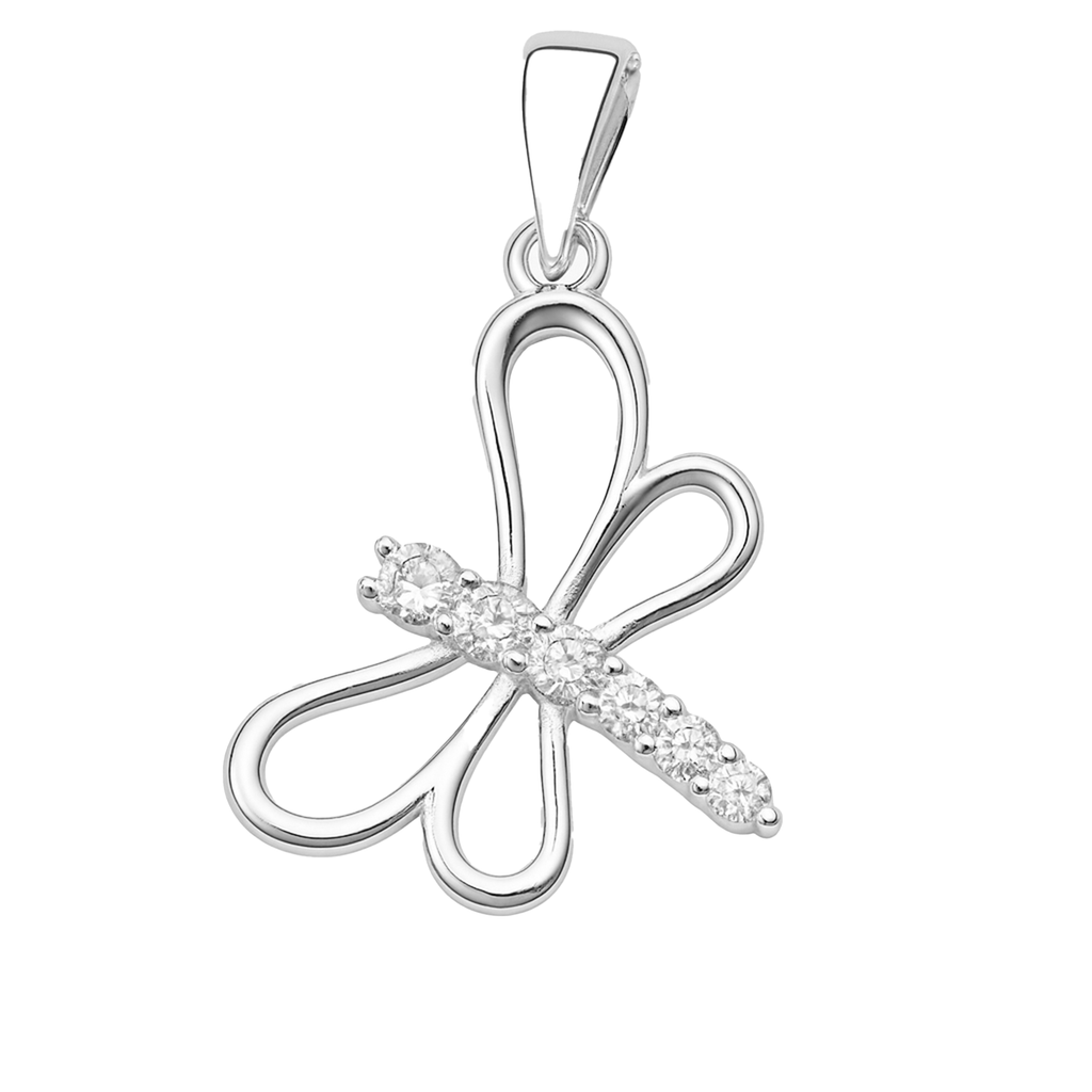 Dije Libelula con Circonias Plata .925