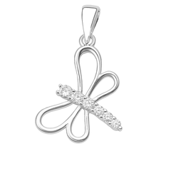 Dije Libelula con Circonias Plata .925