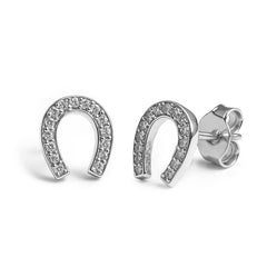 Broquel Herradura con Circonias Plata .925