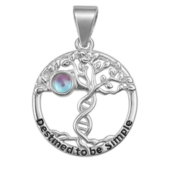 Dije Árbol de la Vida con Piedra Luna Plata .925