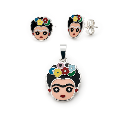 SET FRIDA KAHLO PLATA .925