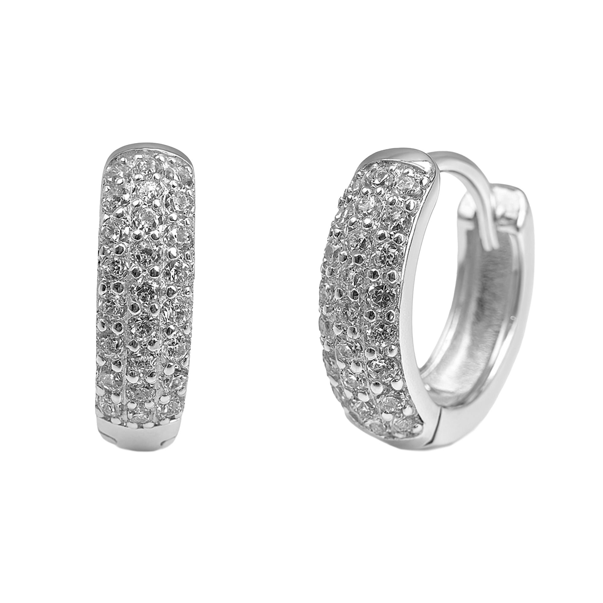 Huggies con Micro Circonias Plata .925