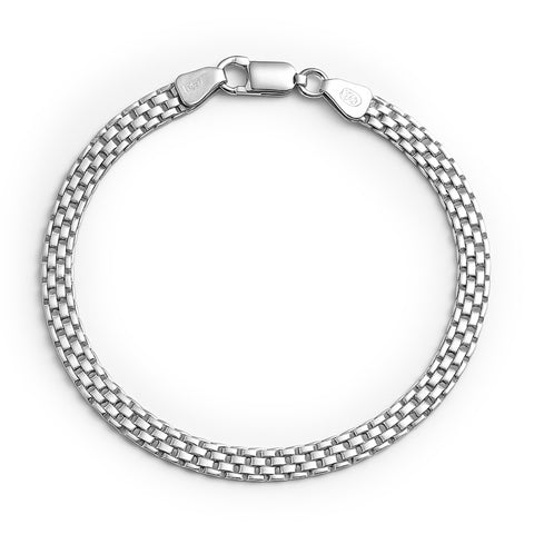 63 - Pulsera ondulada Plata .925