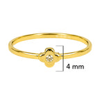 Anillo Flor Chica con Circonia Oro 10K