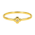 Anillo Flor Chica con Circonia Oro 10K