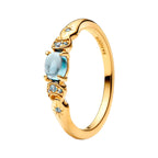 Anillo Pan 1:1 Princesa Jazmin, Plata .925 con Baño de Oro 18k