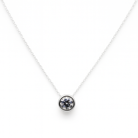 COLLAR CIRCONIA PLATA .925