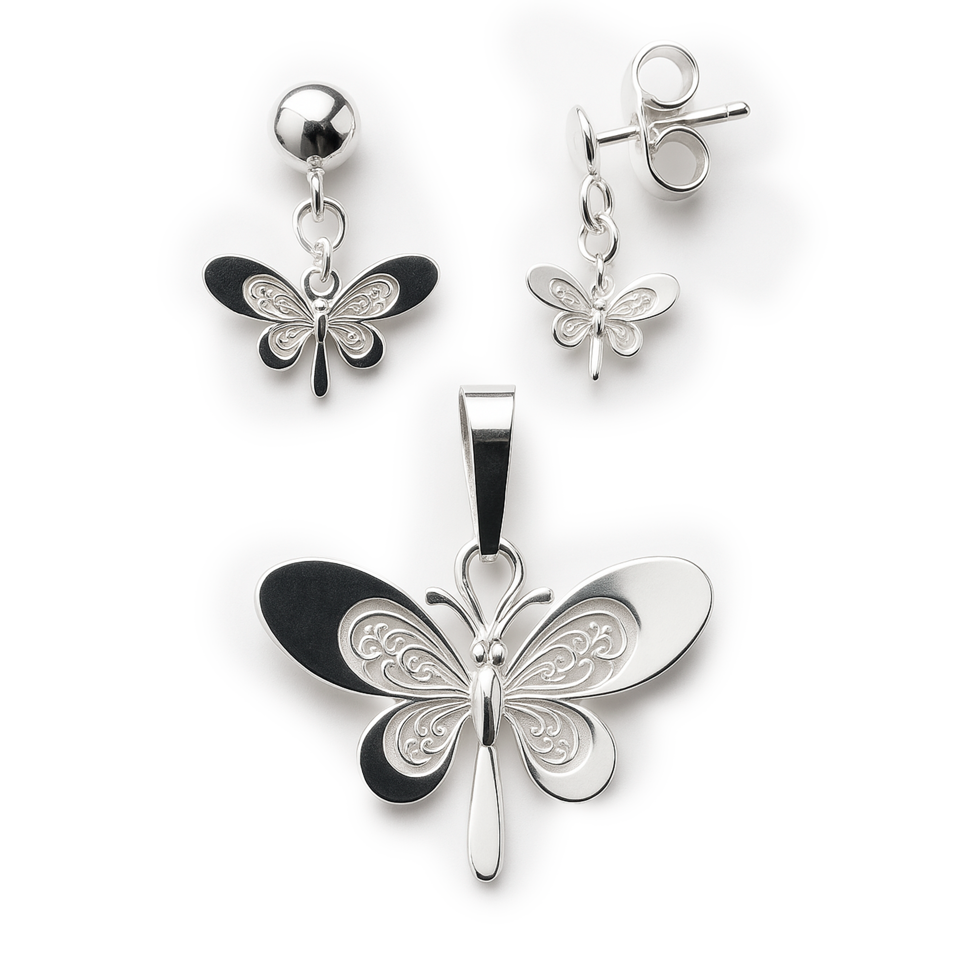SET LIBELULA PLATA .925