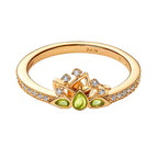 Anillo Pan 1:1 Princesa Tiana, Plata .925 con Baño de Oro 18k