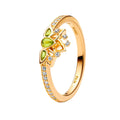 Anillo Pan 1:1 Princesa Tiana, Plata .925 con Baño de Oro 18k