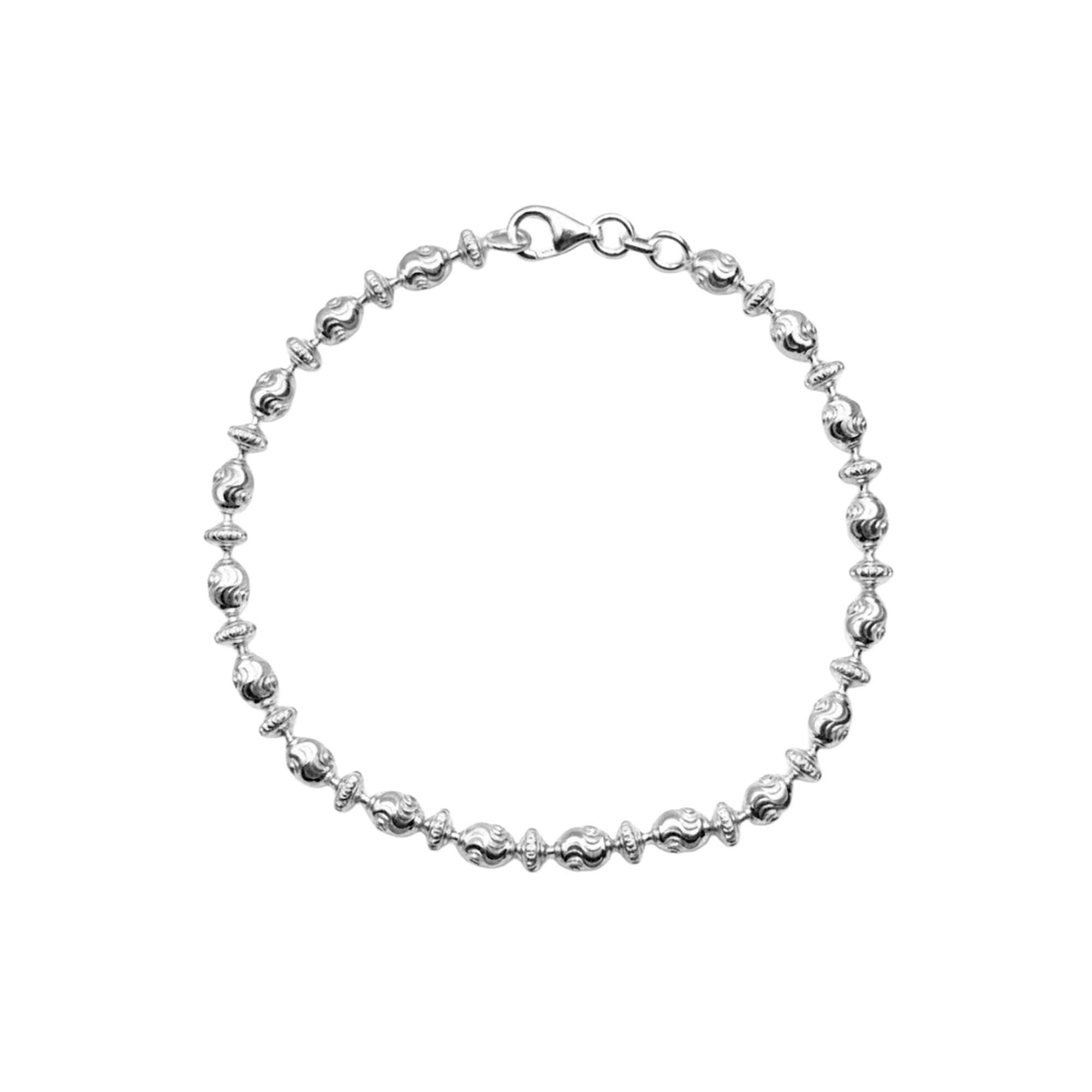 Pulsera Barrilito Diamantada Plata .925