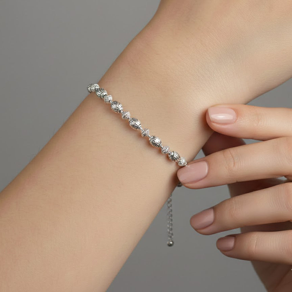 Pulsera Barrilito Diamantada Plata .925