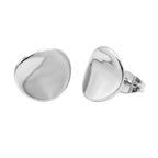 Broquel Liso Círculo Grande Ondulado Hecho a Mano Plata .925