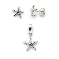 Juego Estrella de Mar Plata .925