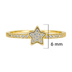 Anillo Estrella Con Micro Circonias Oro 10K