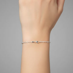 Pulsera Torzal Diamantada Plata .925