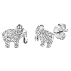Broquel Elefante con Micro Circonias Plata .925