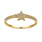 Anillo Estrella Con Micro Circonias Oro 10K