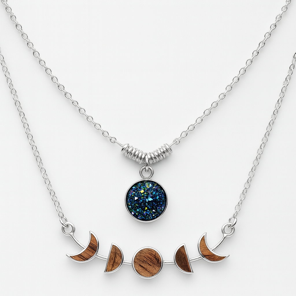 COLLAR LUNA PLATA .925