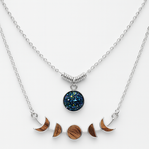 COLLAR LUNA PLATA .925