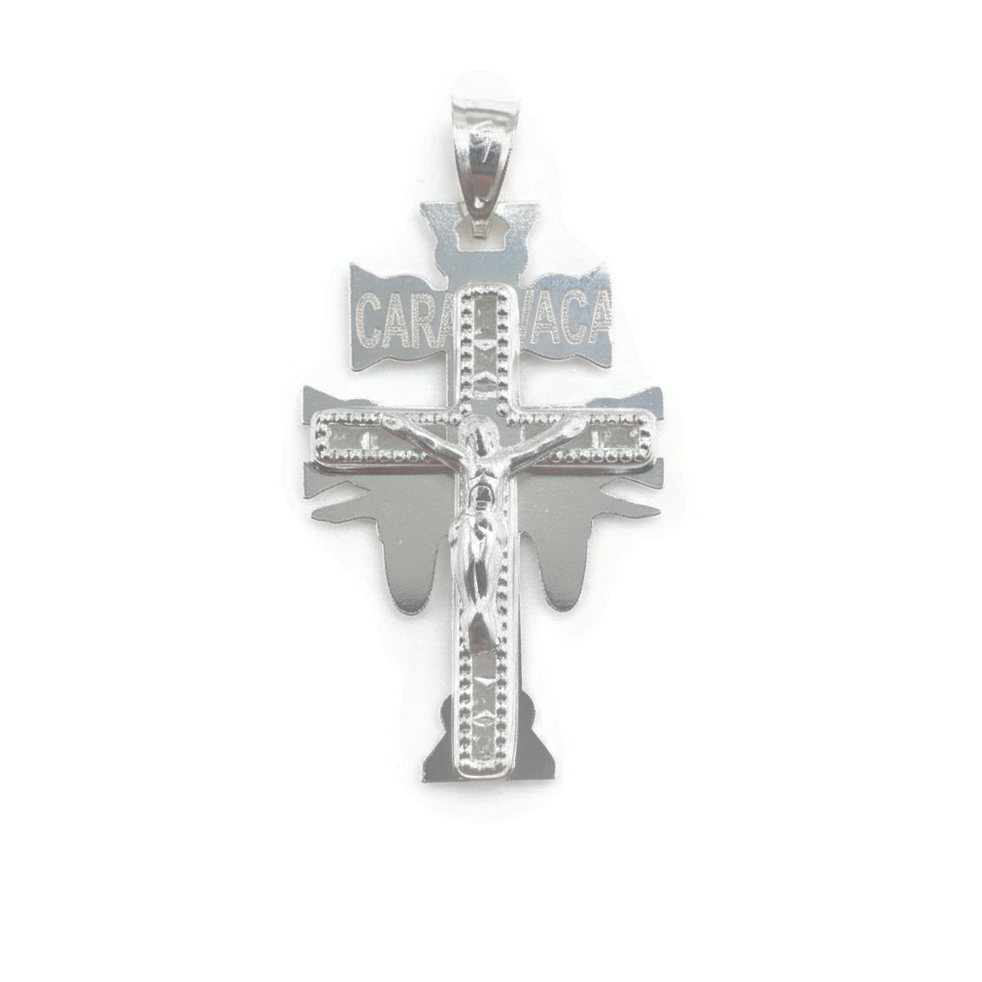 Dije Cruz de Caravaca con Circonias Plata .925