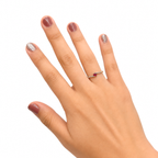 Anillo Con Circonia Rosa y Micro Circonias Oro 10K