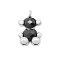 Dije Oso 1.1 Piedra Ónix Facetado, Plata 925 Baño de Rodio