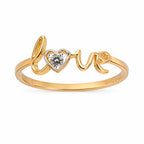 Anillo Love con Circonia Oro 10K
