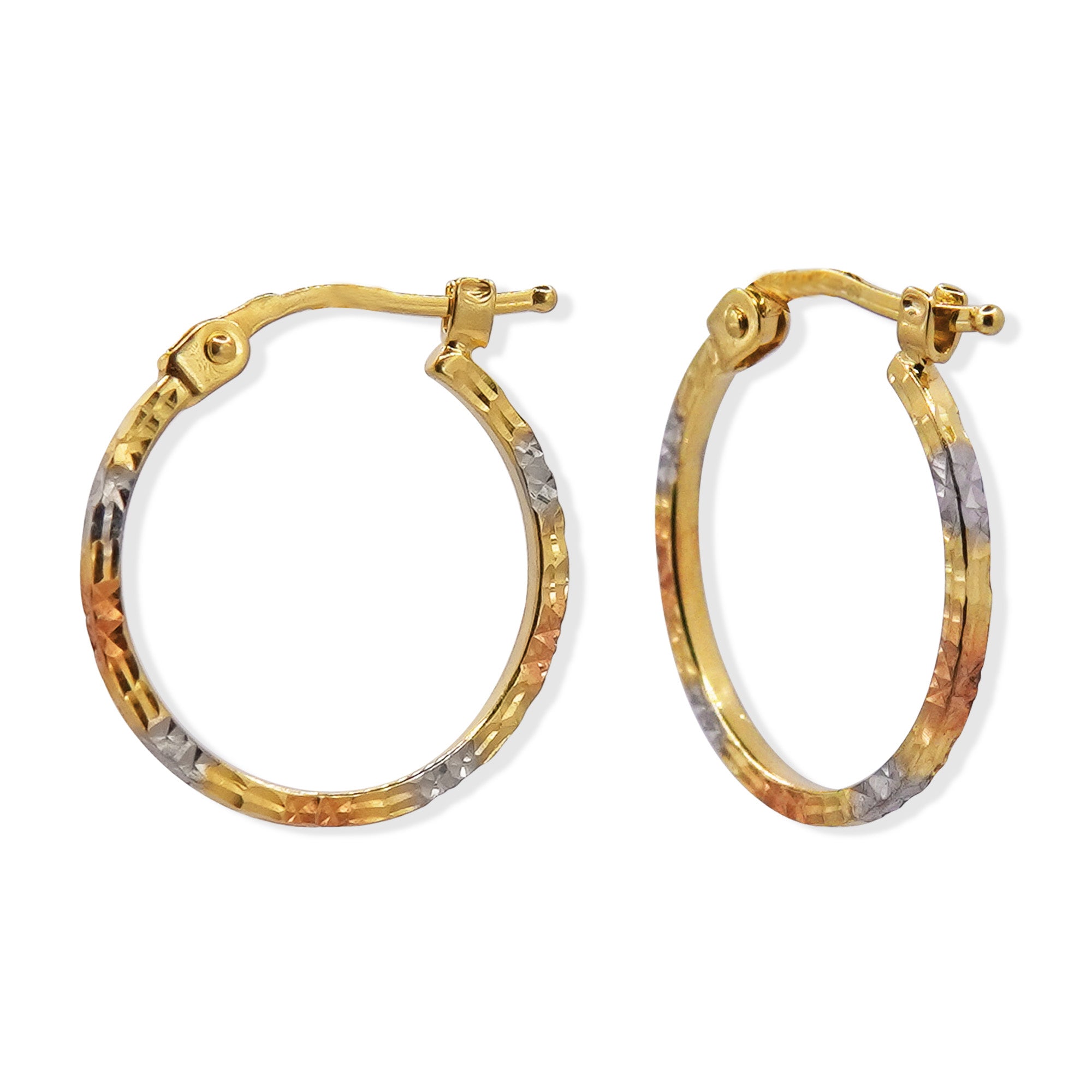 Arracada Florentino Martillada de 2.3cm Oro 10K
