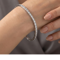 Pulsera Circonias Baguette Plata .925 con Baño de Rodio