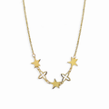 Collar Estrellas Lisas Oro 10K