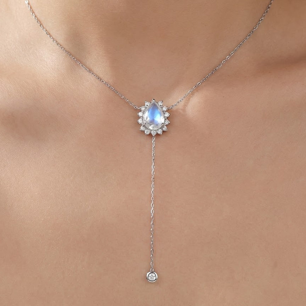 Collar Corbatero Cuarzo con Circonias Plata .925 con rodio