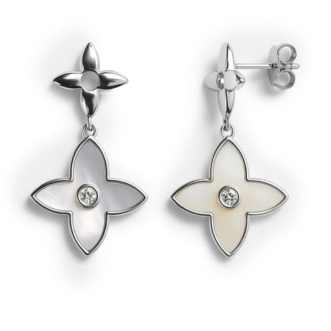 Arete inspirado LV Plata .925