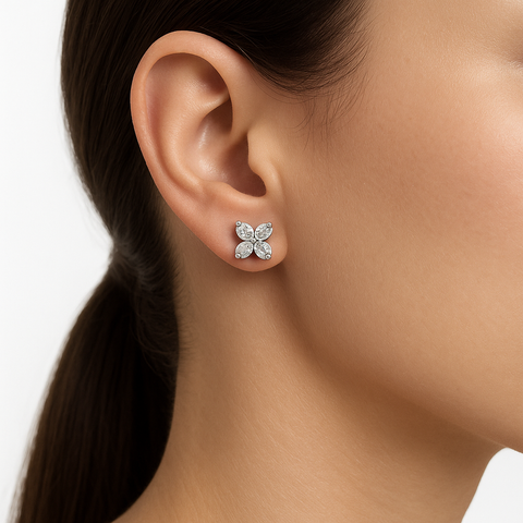 Broquel flor Plata .925