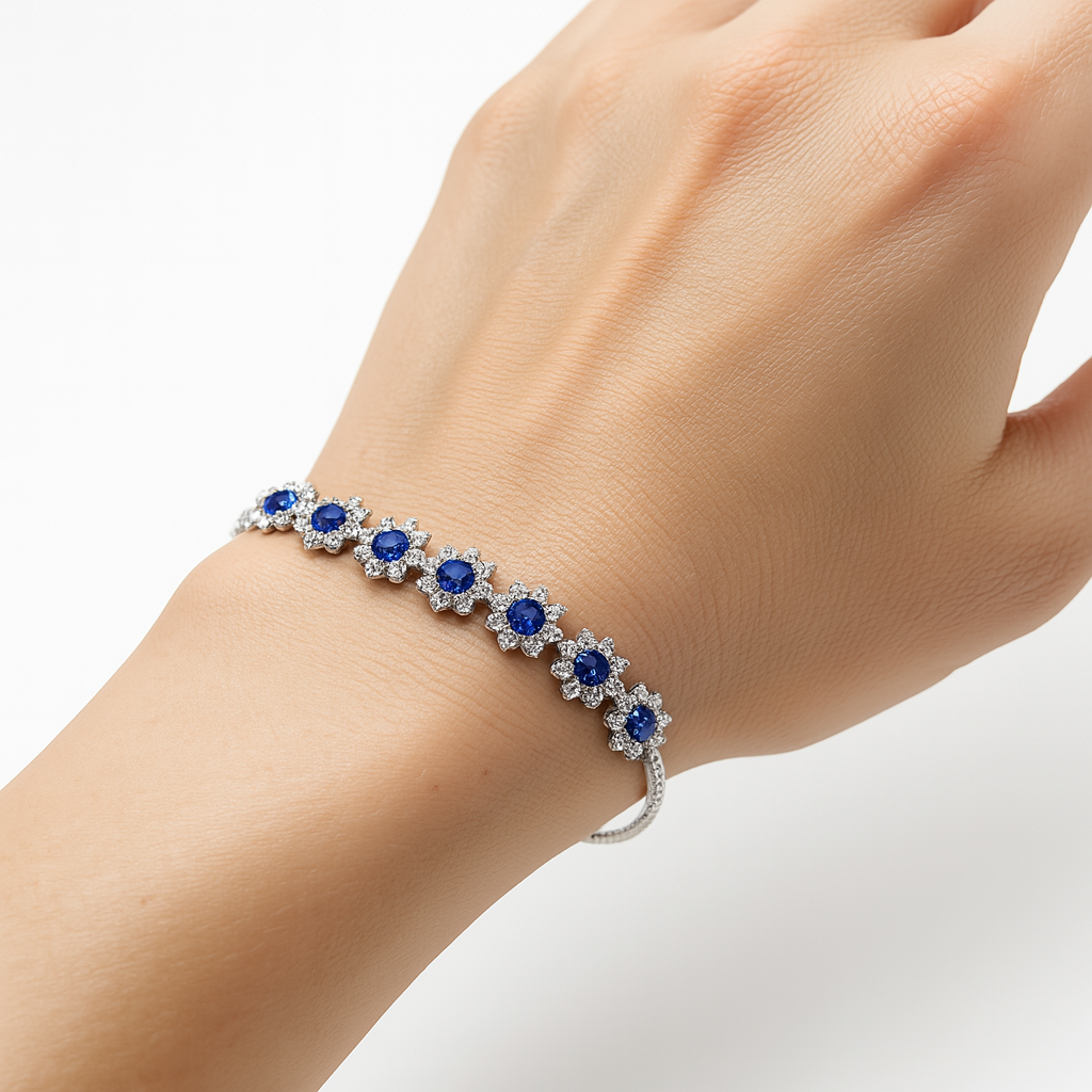 Pulsera flor Plata .925