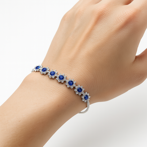 Pulsera flor Plata .925