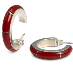 Arracada con Piedra Natural de 2.5cm Plata .925