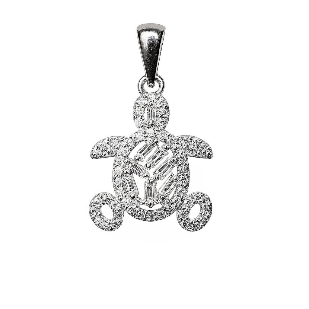 Dije Tortuga con Micro Circonias Plata .925