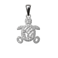 Dije Tortuga con Micro Circonias Plata .925