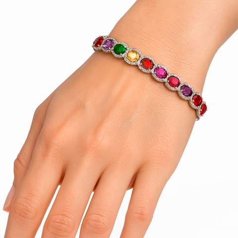 Pulsera flor Plata .925
