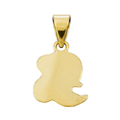 Dije Sirenita Caricatura con Esmalte Oro 10K