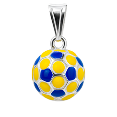 Dije Balón Esmaltado de 2cm Plata .925