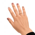 Anillo Media Bolitas con Micro Circonias Oro 10K