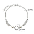 Pulsera Perla Natural con Cadena Cubana Plata .925