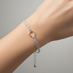 Pulsera Perla Natural con Cadena Cubana Plata .925