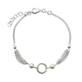 Pulsera Perla Natural con Cadena Cubana Plata .925