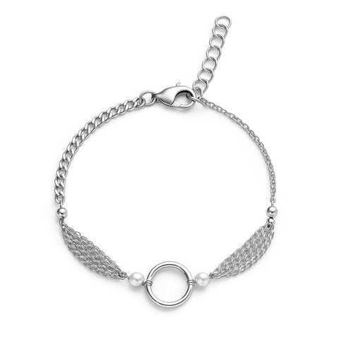 70 - Pulsera perla Plata .925