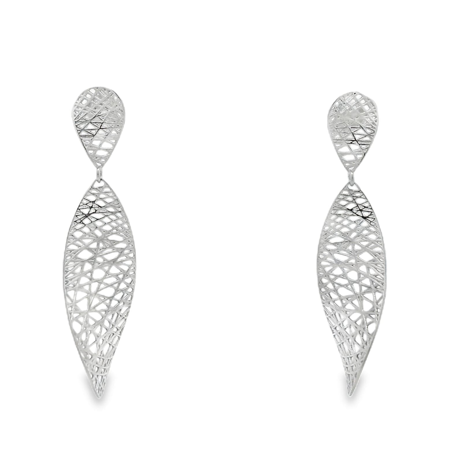 Arete Filigrana Hoja Colección Esencia Plata .925 con Baño de Rodio