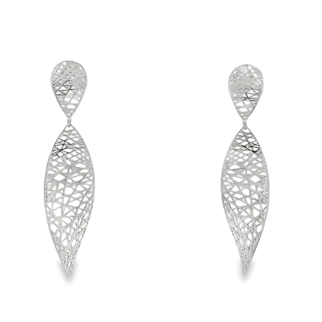 Arete Filigrana Hoja Colección Esencia Plata .925 con Baño de Rodio