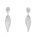 Arete Filigrana Hoja Colección Esencia Plata .925 con Baño de Rodio